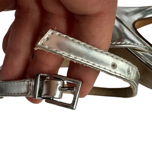 Silver Stiletto High Heels Size 9 - Picture 6 of 9